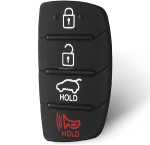 4 gombos gumi membrános autókulcs, kompatibilis a Hyundai Tucson, Santa Fe, ix45, Sonata és i40 modellekkel – Távirányítós kulcscsere pad