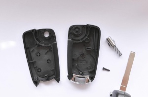 Autókulcs ház Techstar autókulcs átalakító készlet kompatibilis Ford Focus/Mondeo/Fiesta/Transit, 3 gomb, HU101 penge, fekete - elektronika nélkül - Img 4