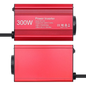 Invertor 300W – față cu prize 220V și porturi USB