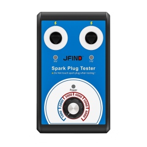 JFIND B0198-1 autós gyújtógyertya teszter 12V benzines autó gyújtásvizsgáló kétlyukú állítható 6000rpm kék/fekete