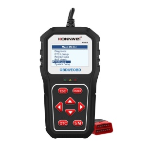 KONNWEI KW818 OBD2/EOBD autódiagnosztikai kiolvasó eszköz, 2,8 hüvelykes kijelző Olvassa be és törölje a motor diagnosztikai hibakódjait. Tekintse meg az I/M előkészítési jármű információit A