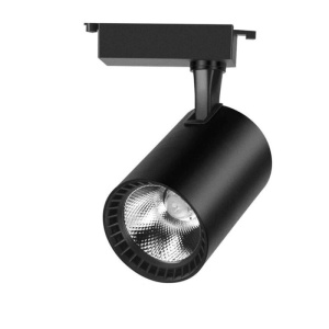 LED Spot Techstar® Tracklights, L típusú egyfázisú RailRack-ekhez, 30w, 3000k meleg fény, irányított világítás, fekete alumínium ház
