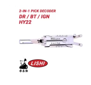 decodor auto Lishi HY22 2 in 1 pick vedere de sus, lama HY22 pentru Hyundai Kia