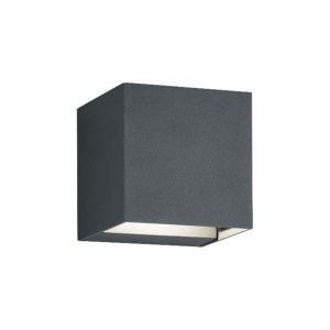 corp iluminat patrat Techstar LED Cube negru rezistent la apa si praf