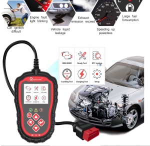 Tester auto profesional OBD2 Quicklynks T41 cu cablu de conectare si husa de protectie