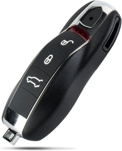 Programozható, teljes értékű autókulcs, Porsche Cayenne, 911, Boxster kompatibilis – 3 gomb, FCC KR55WK50138 / KR55WK50136, chippel és akkumulátorral