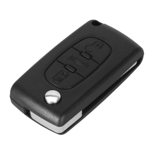 Techstar® autókulcs tok, Peugeot, Citroen, 207 307, 407, C2, C3, C4, C5, C6, C8 modellekhez, 3 gombbal, VA2, CE0536
