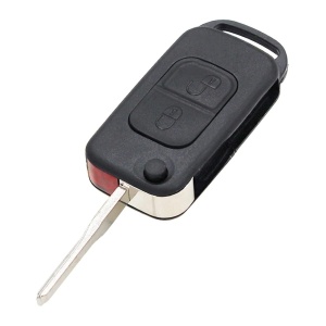 Techstar® Blade autókulcstartó Mercedes-Benz W168, W124, W202, W210, W211, W203, C-osztály, E-osztály, S-osztály, ML, SL-hez - 2 gomb