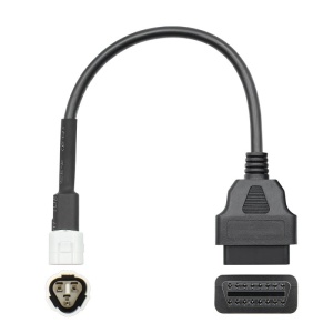 cablu adaptor Techstar OBD2 3 pini la 16 pini Yamaha negru