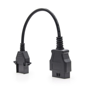 Adaptor Volvo 8 pini la OBD2 16 pini, cablu flexibil cu mufe negre