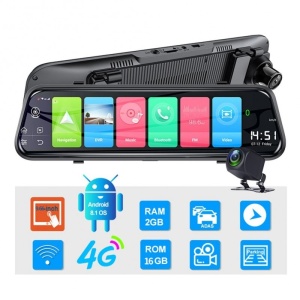 Techstar® Z9 Plus kéttükrös autós kamera, Android 8.1, 4G és WiFi, 9,66" IPS Touch Full HD, Hotspot, ADAS, GPS, FM-modulátor, autós asszisztens - Img 9