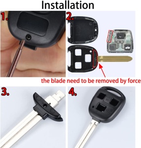 instructiuni instalare lama carcasa cheie auto techstar compatibila toyota si lexus