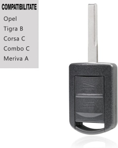Carcasa cheie Opel cu lama si sticker cod