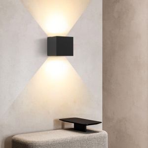 lampa perete neagra lumina calda 12w pentru interior exterior techstar