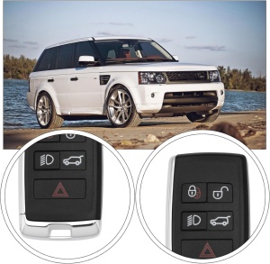 Carcasă Land Rover cu fundal Range Rover alb