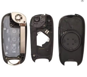 Carcasa cheie auto Techstar tip flip 3 butoane cu lama SX9 pentru Opel Astra K 2015-2019 vedere fata si spate