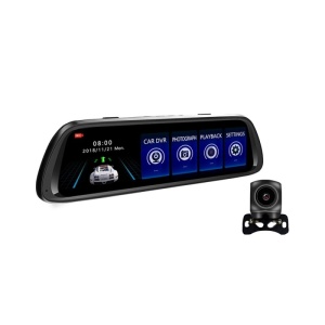 Techstar K62 Dual Full-HD Mirror DVR autós videokamera, 170 ° -os szög, 10 hüvelykes LED-kijelző, éjszakai látás, széles tartomány, mikrofonnal - Img 4