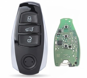 Techstar komplett autókulcs VW Touareghez, 3 gombos, programozható 434 MHz, 4A chip, gyári megfelelőjű 7P6959754