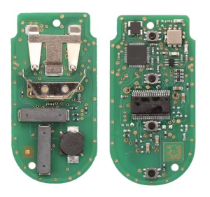 placa electronica cheie auto bmw techstar 433mhz chip id49 pcf7945 vedere fata si spate