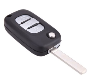Techstar kulcstartó Renault-hoz - 3 gomb, kompatibilis a Clio, Megane, Kangoo, Fluence készülékekkel