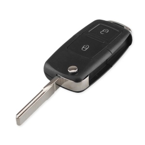 Cheie auto 2 butoane cu lama pliabila pentru Volkswagen, Seat, Skoda