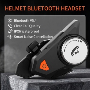 Techstar MotoCom Bluetooth 5.4 motoros headset, Hands-Free, mikrofonnal és hangszórókkal, Dual Phone, IPX6, 700 mAh akkumulátor, akár 12 órás üzemidő, USB-C, navigáció és hangasszisztens - Img 5