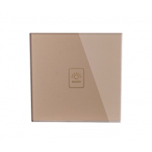 Panou frontal intrerupator touch Techstar TG02 auriu cu design modern