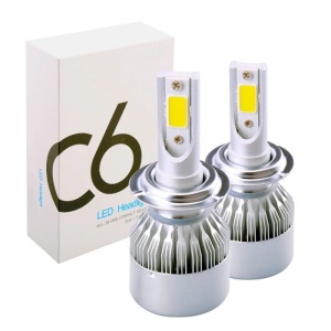2 db Auto Techstar® C6 LED-es készlet, H11/H8/H9, 36w, 3800 lumen, 6500K, AUTO, 12-24 volt, COB