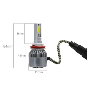2 db Auto Techstar® C6 LED-es készlet, H11/H8/H9, 36w, 3800 lumen, 6500K, AUTO, 12-24 volt, COB - Img 6