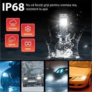 Prezentare luminozitate bec LED auto Techstar P18 45000 lumeni