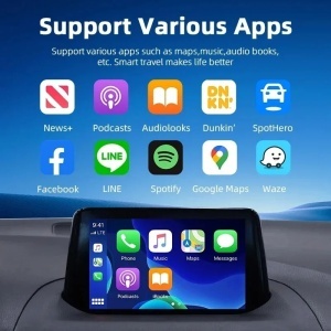 Apple CarPlay és Android Auto 2 az 1-ben vezeték nélküli adapter Techstar M17+, USB/USBC Plug & Play, Wi-Fi 5.8GHz + Bluetooth, Mini Compact, Auto Connect, LED üveggel - Img 6