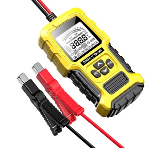 Tester Foxsur FBT-300 vedere frontala si laterala cu cabluri atasate