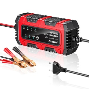 Incarcator Foxsur compact cu ecran digital si cabluri
