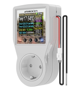 Intelligens aljzat és intelligens hőmérséklet- és energiafogyasztás szabályozó ATORCH S1BWT, WiFi, Bluetooth, távirányító, 3 m kábel