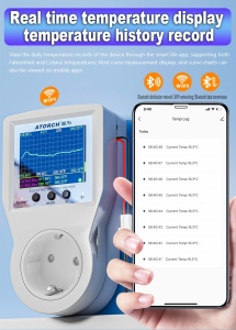 Afisare date live in aplicatie ATORCH pentru consum si temperatura