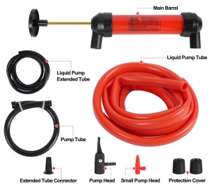 Set complet pompa manuala transfer lichide cu furtune si valve