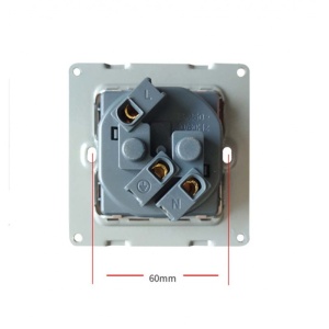 priza Techstar Crystal TS1 alb frost spate mecanism si conexiuni