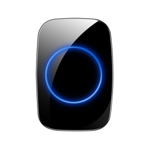 Receptor sonerie electrica wireless Techstar negru cu inel albastru