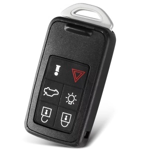 Techstar autókulcstartó Volvohoz 6 gombbal, kompatibilis az S60, S80, V70, XC60, XC70 típusokkal