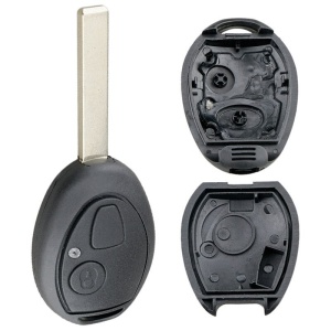 Carcasa cheie auto 2 butoane HU92 Land Rover Rover Mini Cooper BMW Z3 Z4 X3 X5 e46 e39 cu lamela si interior vizibil