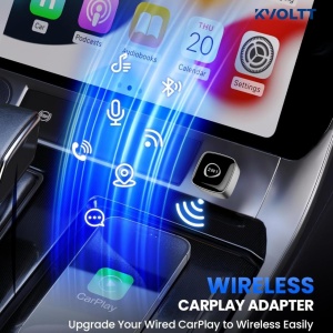 Techstar M5 2 az 1-ben vezeték nélküli CarPlay és Android Auto adapter, USB Mini, BT + Wi-Fi 5GHz, kapcsoló/visszaállító gomb, automatikus újracsatlakozás, Plug & Play - Img 5