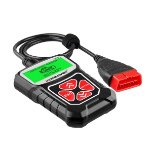 Pachet tester auto KONNWEI KW310 negru cu cablu si manual