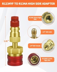 prezentare adaptor high side R1234yf la R134a cu vedere port