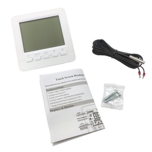 Kit termostat Techstar TH-06 cu senzor pardoseala si manual utilizare