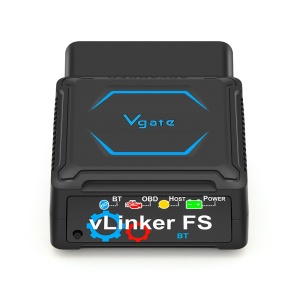 Vgate vLinker FS – vedere laterală pe fundal gri deschis