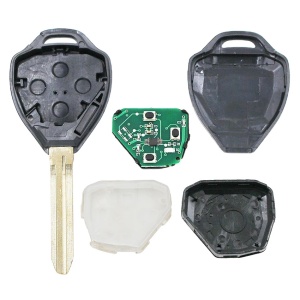 Autókulcs komplett Techstar távirányítóval kompatibilis Toyota RAV4, Corolla, Yaris, 2 gomb, 433 MHz, 4D67 / 72G chip, B41TA / B42TA, TOY43 penge - Img 2