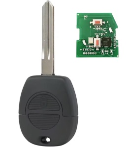 Gépkocsikulcs Techstar távirányítóval együtt, kompatibilis a Nissan Almera, Almera Tino, Micra, Navara, Primera, Serena, Terrano, Vanette, X-Trail, 2 gomb, 433 MHz, P/N 28268-8H700, A33 penge.