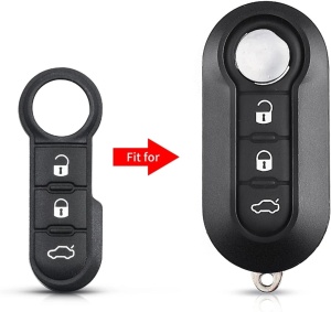 pad cauciuc 3 butoane rosu negru cheie fiat punto