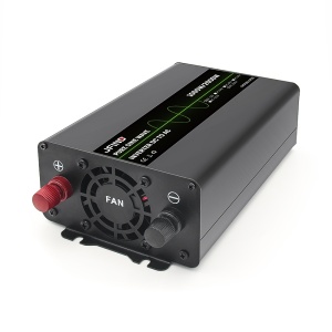 Invertor auto negru JF02 cu porturi USB si priza Schuko