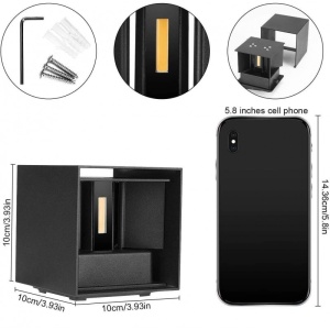 set accesorii instalare aplica LED exterior Techstar Cube negru